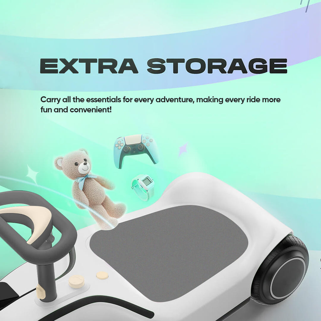 WizzKart - Ride On Car with Bluetooth Speaker & Disco LED