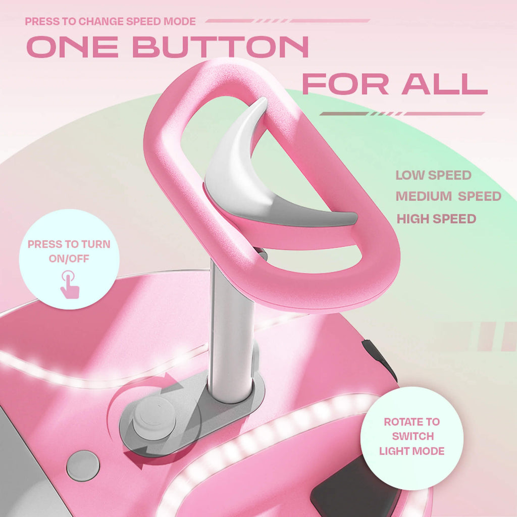 WizzKart - Ride On Car with Bluetooth Speaker & Disco LED