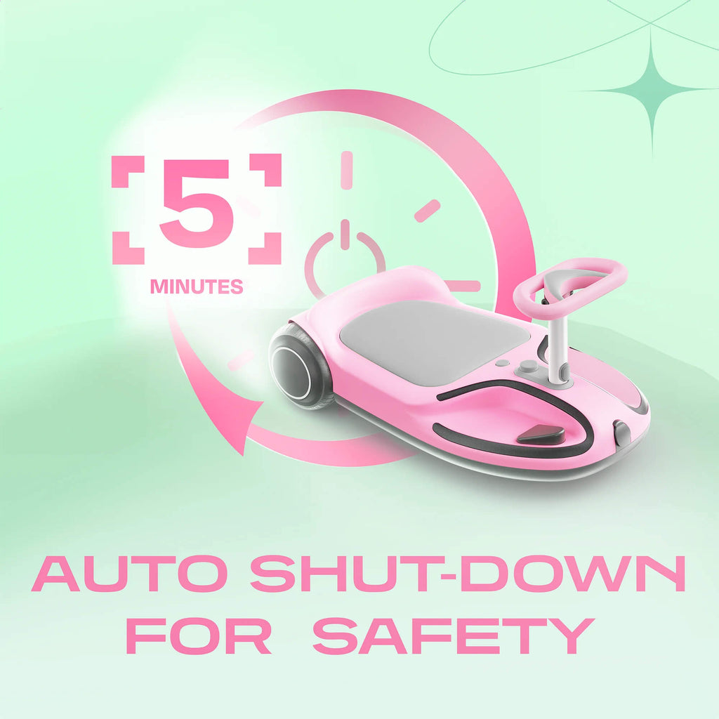 WizzKart - Ride On Car with Bluetooth Speaker & Disco LED