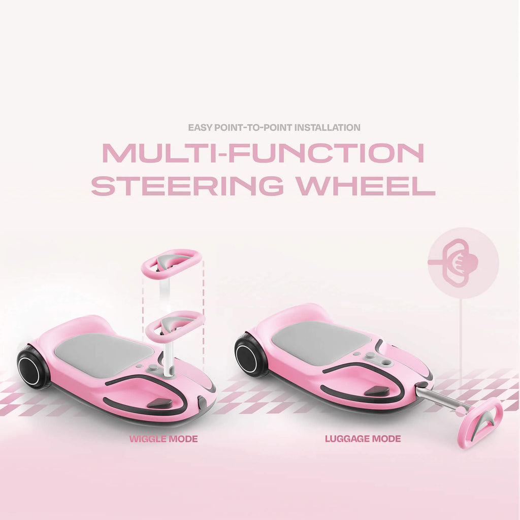 WizzKart - Ride On Car with Bluetooth Speaker & Disco LED