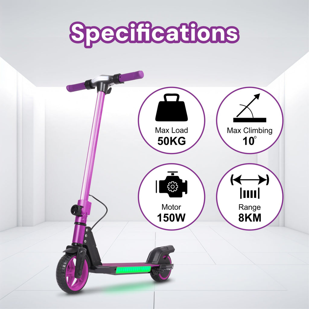 S31 Kids PRO ELECTRIC SCOOTER - LED Lights - 150W Power - High Performance