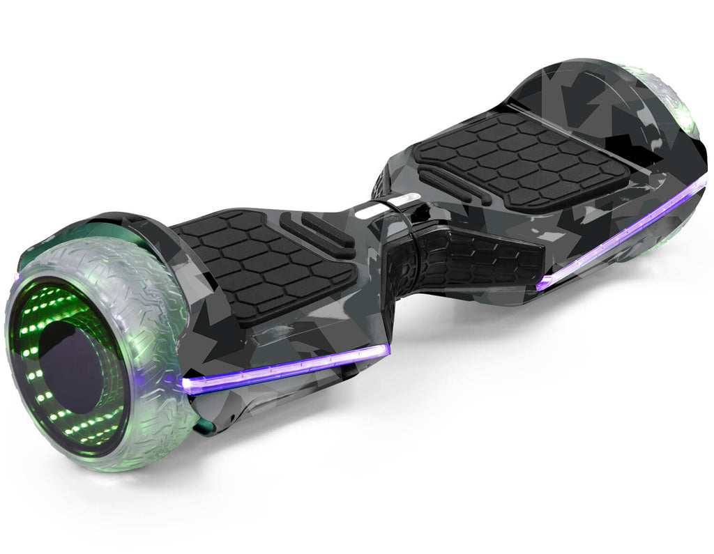 INFINITY - Black Vortex Camo 6.5" All Terrain APP Bluetooth & LED Official Hoverboard