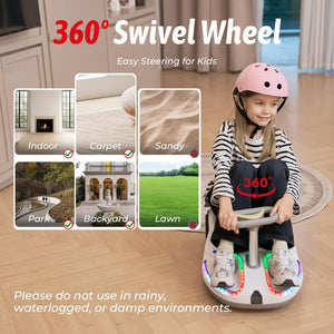 Wiggle Car - Electric Ride On Go Kart with Bluetooth & Disco LED