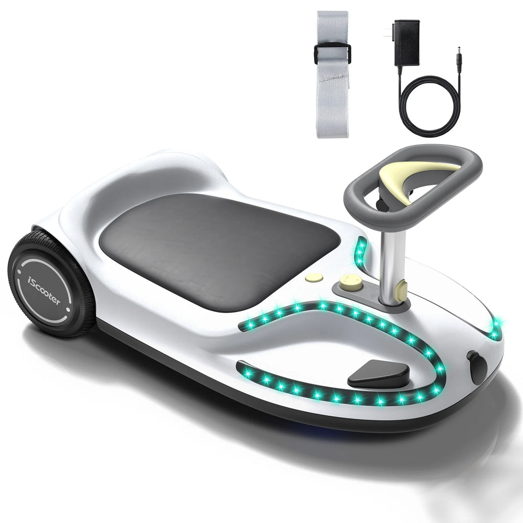 Wiggle Car - Electric Ride On Go Kart with Bluetooth & Disco LED