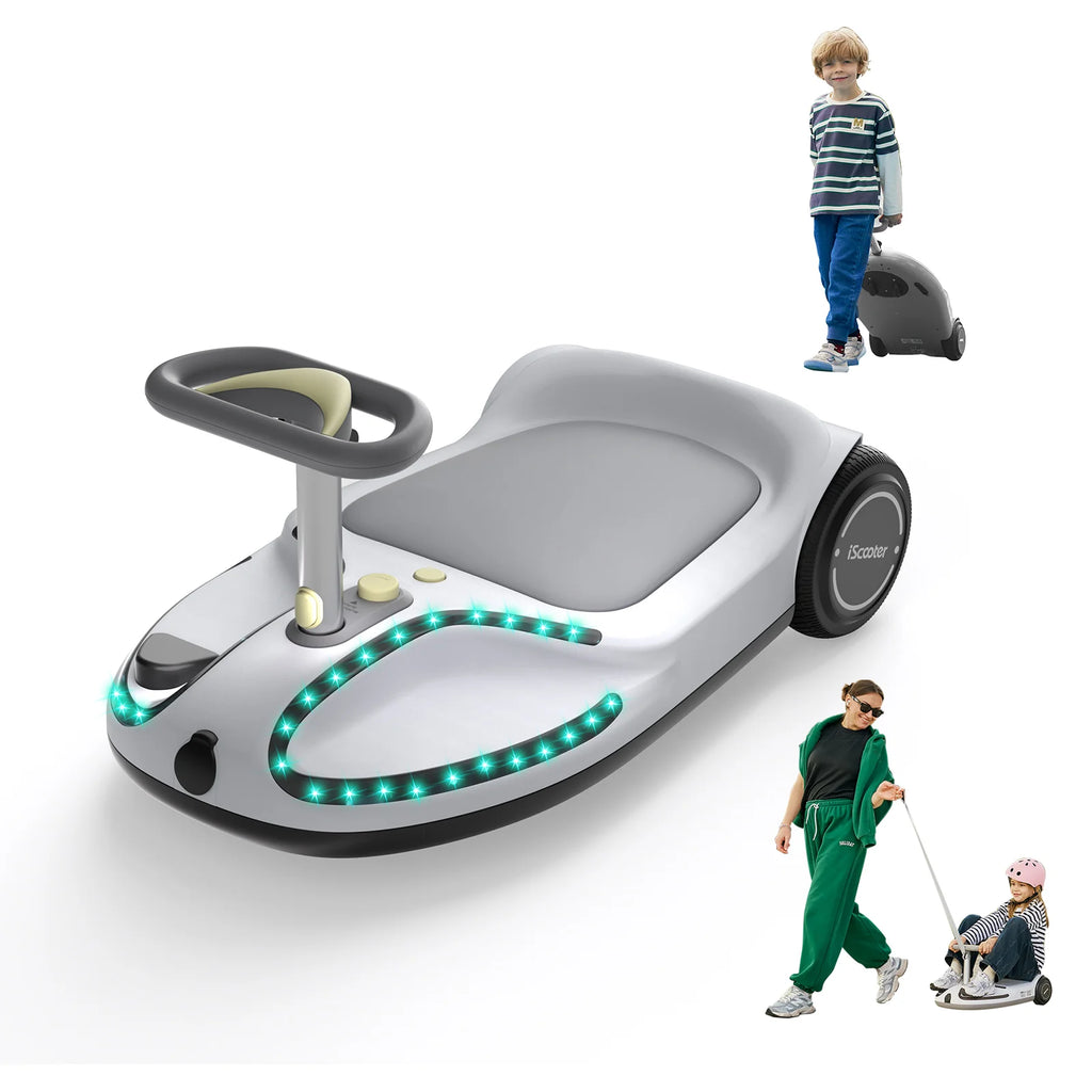 Wiggle Car - Electric Ride On Go Kart with Bluetooth & Disco LED