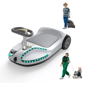 Wiggle Car - Electric Ride On Go Kart with Bluetooth & Disco LED