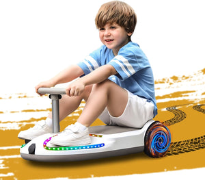 Wiggle Car - Electric Ride On Go Kart with Bluetooth & Disco LED